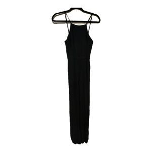 Abercrombie & Fitch Solid Black Jumpsuit Tie Back Size XS Holiday Office Formal